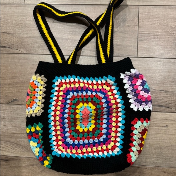 Colorful Crochet Hobo Bag - Picture 1 of 3